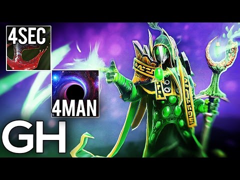 GH EPIC Rubick Game | 4-Man Blackhole | 4-Sec-Hooks | Insane Dota 2