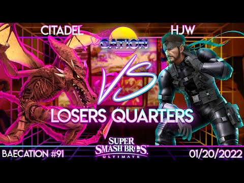 Baecation #91 Losers Quarters - Citadel (Ridley) Vs. HJW (Snake) - SSBU Tournament