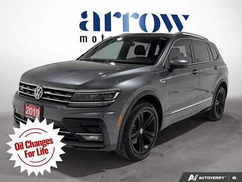 2019 Volkswagen Tiguan Highline 4MOTION in Gray for sale at Arrow Motors in Aylmer, ON