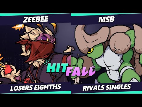 Hitfall 2023 Top 8 - ZeeBee (Kragg, Etalus, Mollo) Vs. MSB (Kragg) Rivals of Aether - RoA