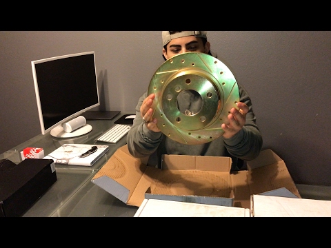 Unboxing New GOLD Drilled & Slottered Rotors