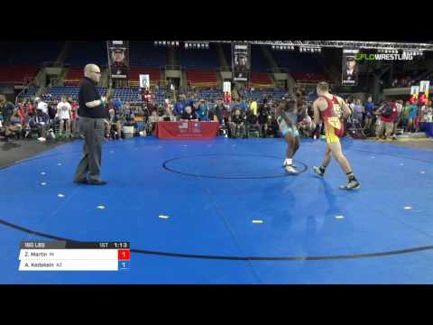 Junior GR 160 Round of 128 - Zachary Martin (IN) vs. Adriane Kedekein (AZ)