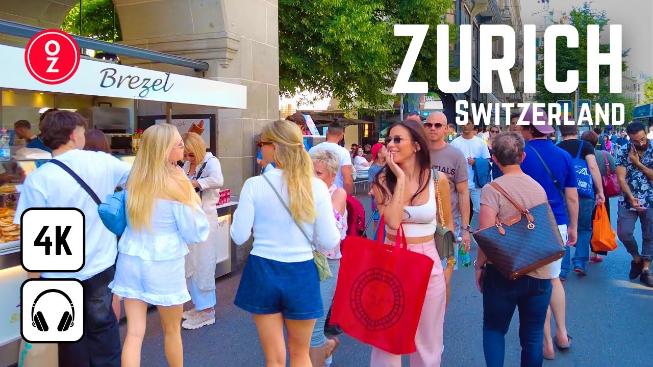Immersive street-level walking tour through Zurich, Switzerland, showcasing authentic urban landscapes, local architecture, and the vibrant atmosphere of the city's neighborhoods