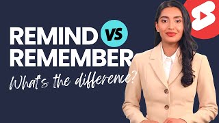  - What’s the difference - Remind & Remember | Solve English Doubts & Speak English Clearly | #shorts