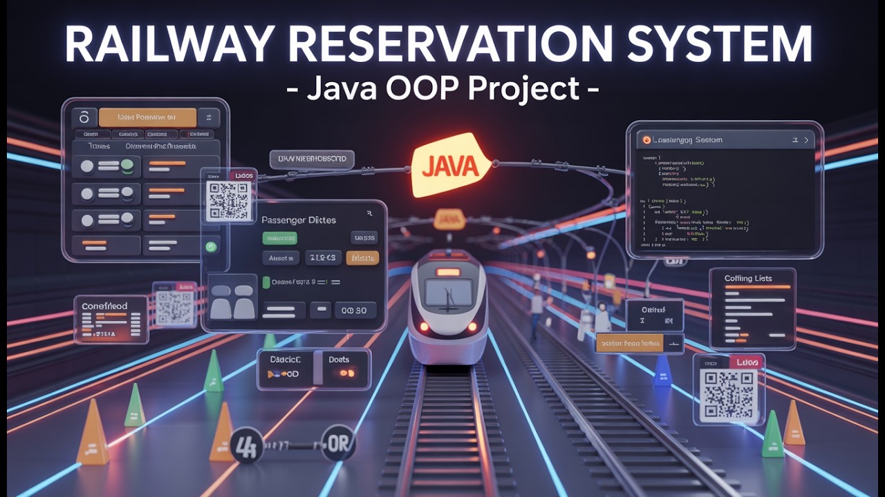 🚆 Railway Reservation System (Java) | OOP-Based Project | Mini / Major Project || java tutorial .