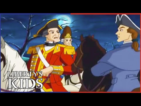 Liberty's Kids 105 - The Midnight Ride with Paul Revere & William Dawes | History Cartoons for Kids