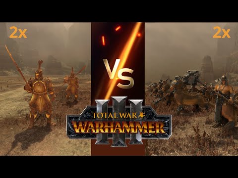 Can 2 Terracotta Sentinels Beat 2 Units of Dragon Ogres in Total War: Warhammer 3?