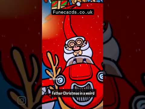 SANTA'S got a brand new car. Www.funecards.co.uk #christmas #christmascard
