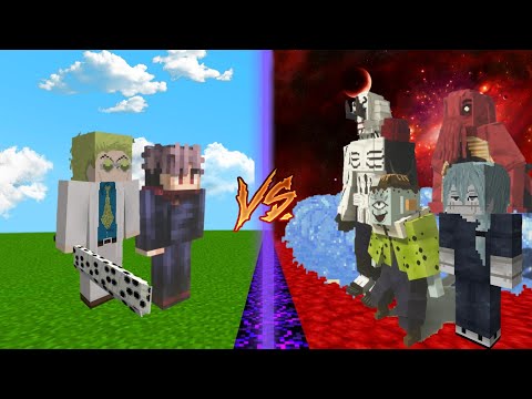 Nanami & Yuji Clash with Cursed Spirit - Minecraft Battle