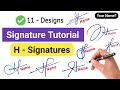 ✅ A To Z Signature Style | Signature Style of My Name | H signature Ideas