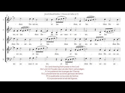 Handl-Gallus | Omnes de Saba [á 5; Apollo5]