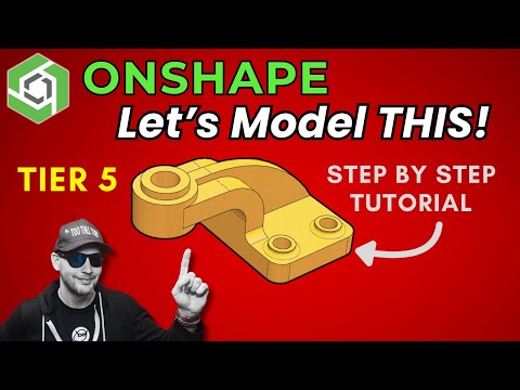 HOW TO LEARN CAD - Onshape Best Tutorial for Intermediate- TIER 5 Challenge - STANDOFF BRACKET