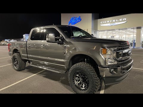 2021 Ford F250 Covert Edition Carbonized Gray Leveled on 37s Review