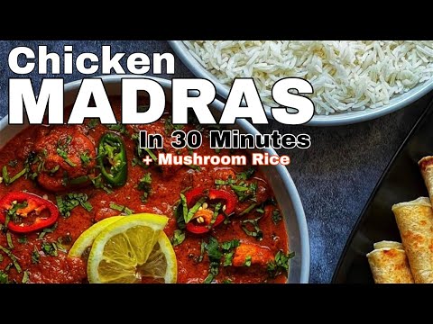 FASTEST MADRAS YOU WILL EVER MAKE-30 Mins + Mushroom Garlic Rice