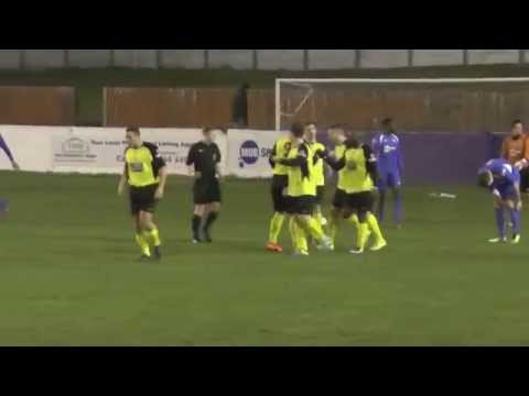 Aaron Daniels scores Halesowen Town goal V Frickley Athletic 20" .