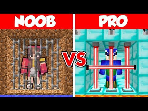 Ayush More - Minecraft BEST DEFENSE PRISON BUILD CHALLENGE | NOOB vs PRO 😱 (Hindi)