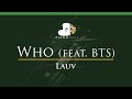 Lauv - Who (feat. BTS) - LOWER Key (Piano Karaoke Instrumental)