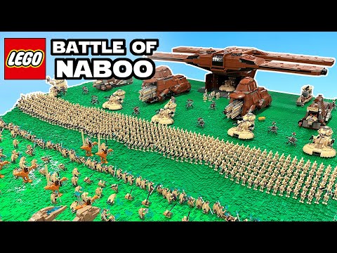 900+ MINIFIGS on this HUGE LEGO Star Wars Battle of Naboo MOC
