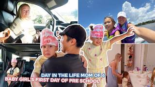 baby girls first day of pre school 😭 day in the life mom of 6