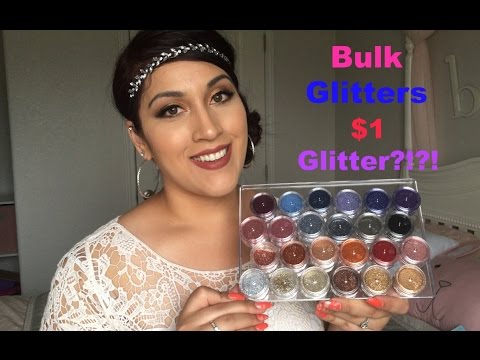 Glitter Haul & Swatches Ft. Bulk Glitters aka Super Glitters | $1 Glitters?!?! Video