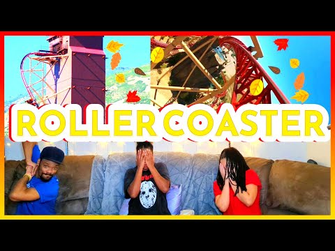 FR: React: CANNIBAL Elevator Lift Coaster POV   Front On Ride   Lagoon, Utah