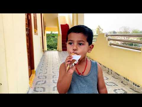 #Himansh Eating Ice cream For the first time#