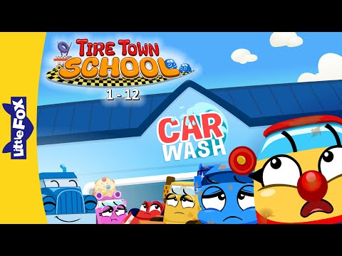 The First Day at Car School | Field Trip to the Car Wash | Safety Class | Little Fox