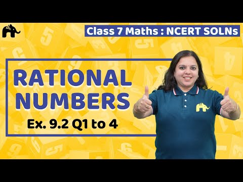 Rational Numbers Class 7 Maths | Chapter 9 Ncert Solutions Exercise 9.2 Questions 1-4