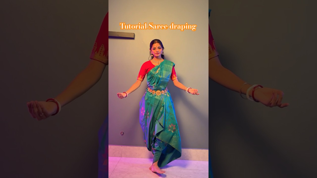 Tutorial Saree draping #dance #bharatnatyamdance #foryou #fyp #explore #art #sareetutorial #trending