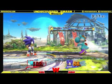 Undiscovered Smash 7 - [Winners] NSM | Salty Fun (Yoshi) vs HBA | Koopa (Sonic, Marth)