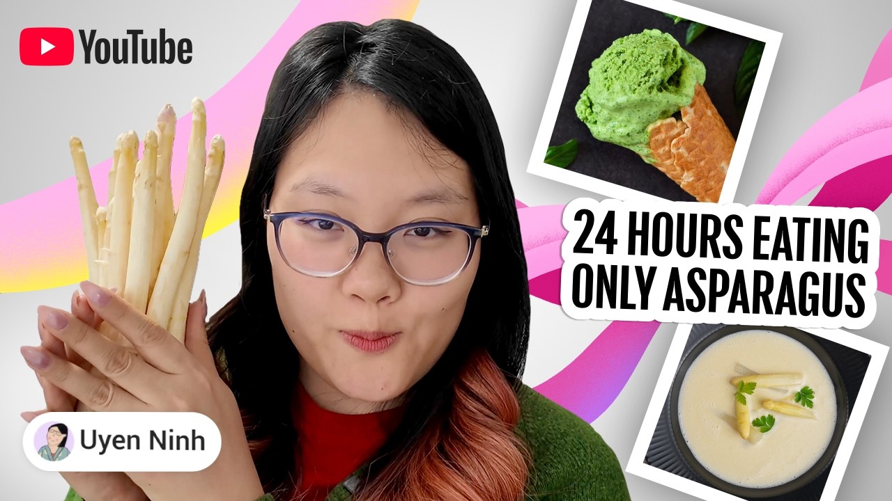 Uyen Ninh eats only white asparagus for 24 hours (German Cooking Challenge with @uyenninh)​
