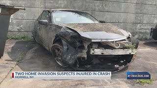 Two Hornell home invasion suspects injured in crash