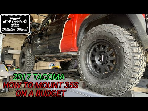How we mounted 35 inch tires on our Toyota Tacoma on a budget!