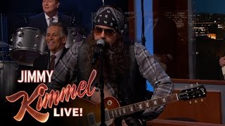 John Mayer Disguised as Hank the Hawk Knutley on Jimmy Kimmel Live