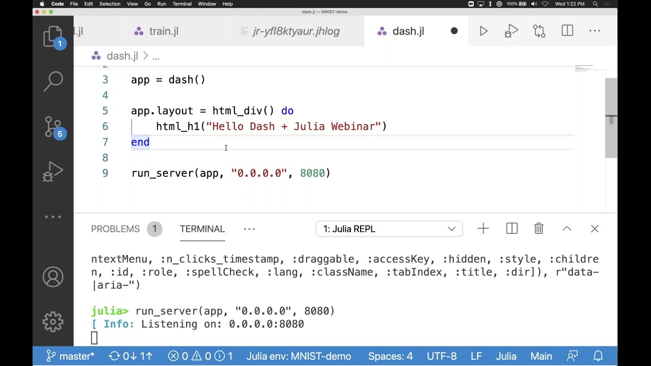 Get Started with Dash for Julia