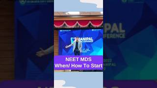 Studying For NEET MDS During BDS? #shorts