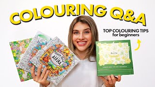 My TOP ADULT COLOURING TIPS for Beginners // Adult Colouring Q&A
