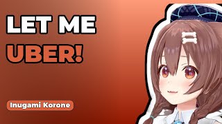 Korone Becomes the WORST Uber Driver in Tokyo?! 【Hololive】