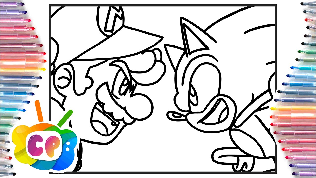Super Mario Bros VS Sonic the Hedgehog/ Sonic coloring pages /Elektronomia - Collide [NCS Release]