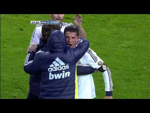 Gol de Cristiano Ronaldo (4-2) en el Real Madrid - Real Sociedad - HD