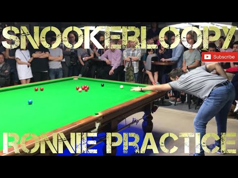 Ronnie O'Sullivan Practices Up Close And Personal