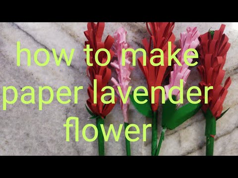 how to make paper lavender flower?? #lavender#
