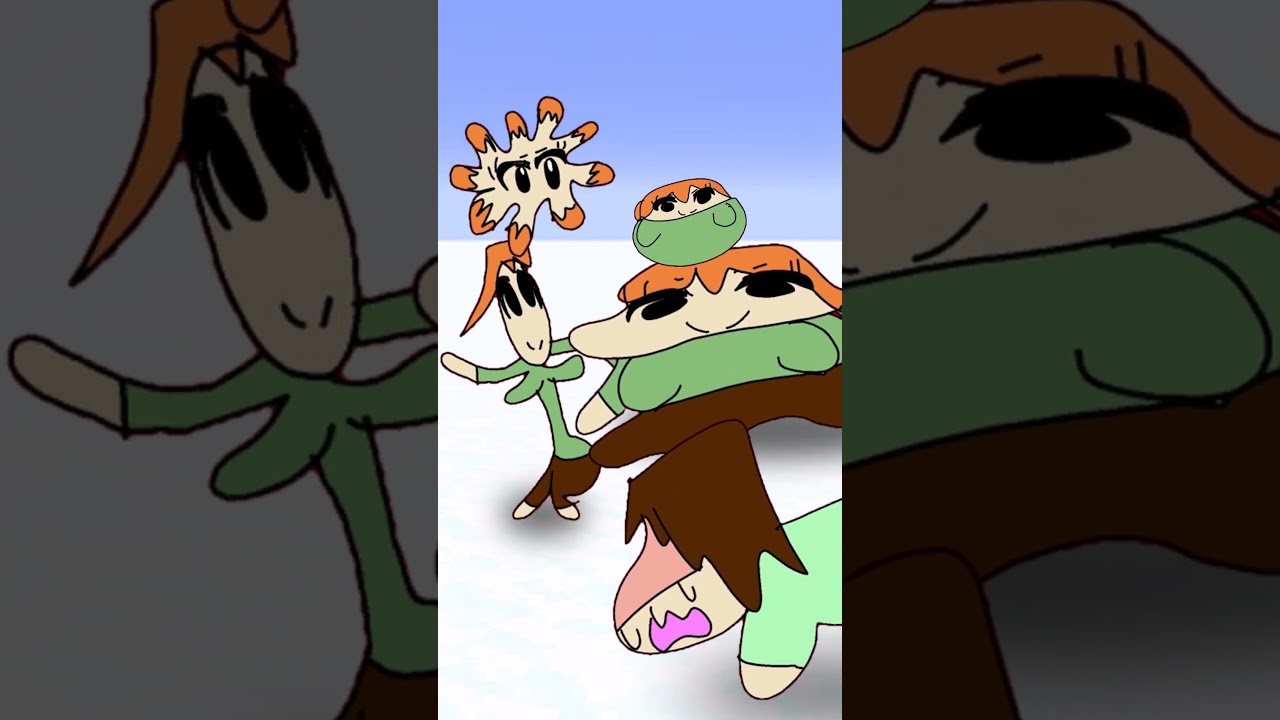 A world where only Steve exists 2/4  . anthropomorphic  minecraft　#shorts #minecraft #animation