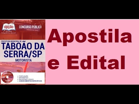 Concurso Motorista Prefeitura Taboão da Serra