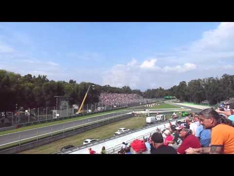 The view from Grandstand 6b on Prima Variante at Monza, 2014 Italian Formula 1 Grand Prix
