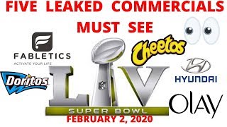 FIVE Leaked NFL Super Bowl LIV 54 2020 commercials OLAY HYUNDAI FABLETICS CHEETOS DORITOS #superbowl