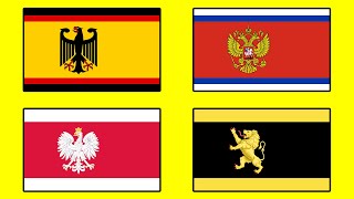EUROPEAN FLAGS in the Style of Prussia - Alternate Flags of Europe