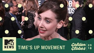 'Time's Up' Movement On The Red Carpet ft. Alison Brie, Emma Watson, & More | Golden Globes 2018