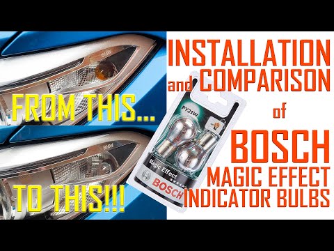 BOSCH MAGIC EFFECT BULBS INSTALLATION AND REVIEW. THESE CHROME INDICATORS LOOKS FANTASTIC!!! PY21W