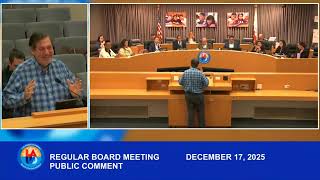 December 17, 2025 - 10am Regular Board Meeting Including Closed Session